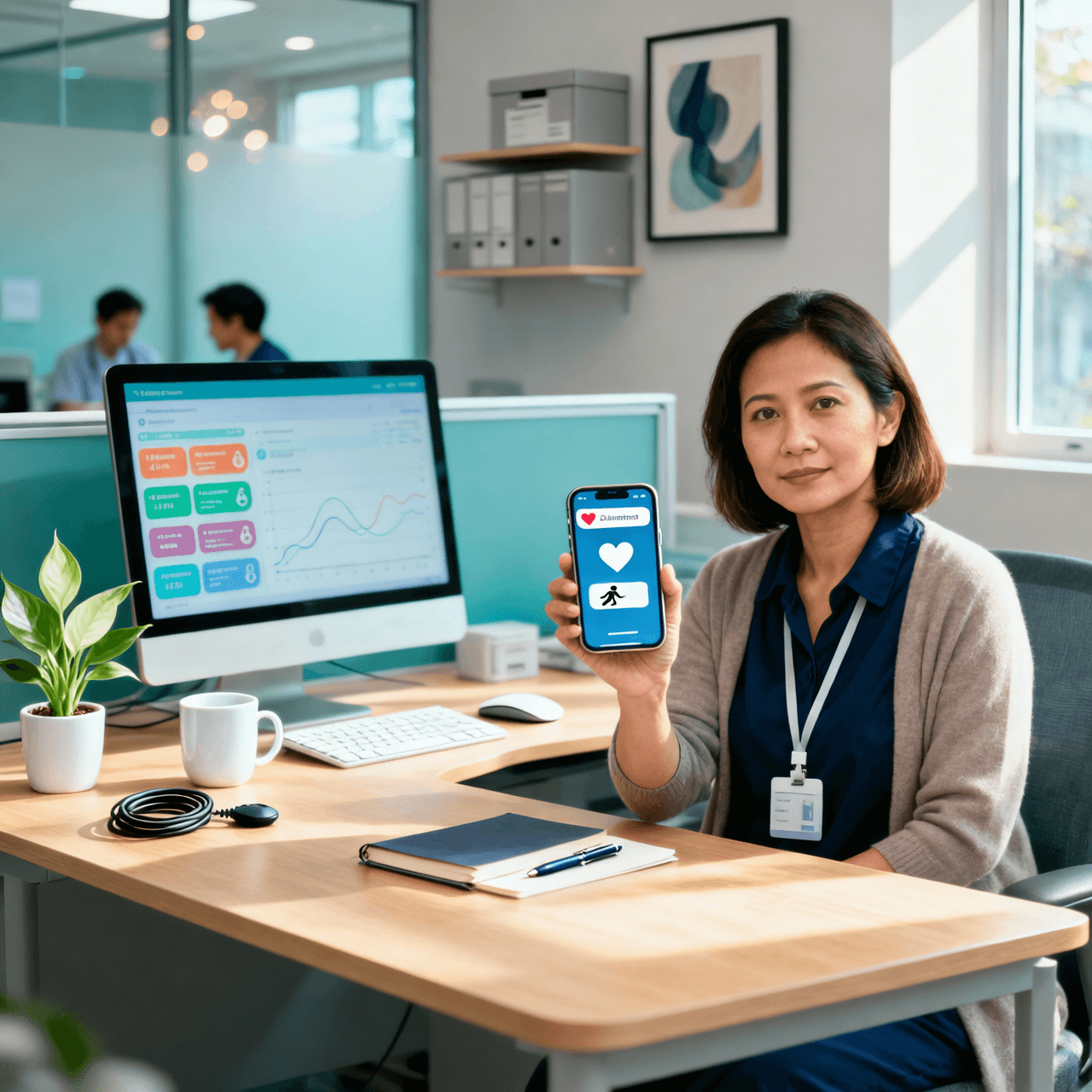 Professional caregiver providing compassionate care